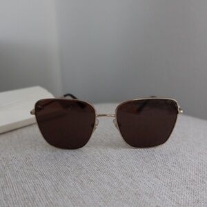 Jimmy Choo Pua Pale Gold Square Sunglasses with Crystals